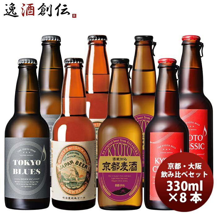 【毎月1日は逸酒創伝の日！5,000円以上のお買い物で全商品5％オフの大チャンス！】 【東京×京都】世界のTOKYO×KYOTO クラフトビール 4種8本 飲み比べセット 瓶 既発売