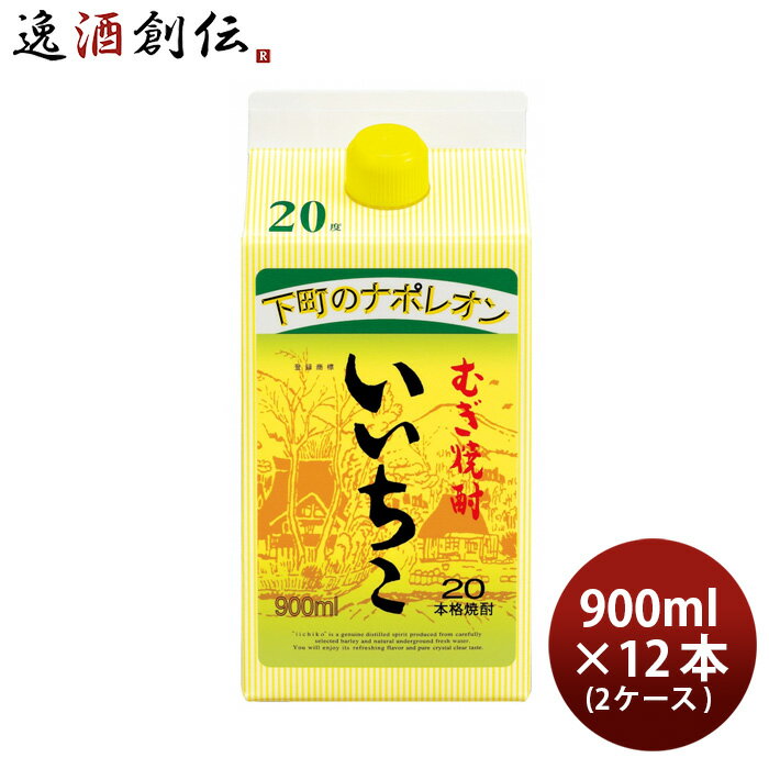 いいちこ 20度 パック 900ml 12本 2ケース 麦焼酎 焼酎 三和酒類 お酒