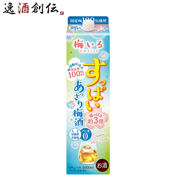 すっぱい あっさり梅酒 2L 2000ml 合同酒精 梅酒 パック