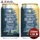 【お買い物マラソン期間中限定！エントリーでポイント5倍！】長野県 THE軽井沢ビール プレミアムダーク プレミアムシリーズ(麦芽 100%) 缶350ml クラフトビール 48本(2ケース) 本州送料無料 四国は+200円、九州・北海道は+500円、沖縄は+3000円ご注文時に加算 お酒