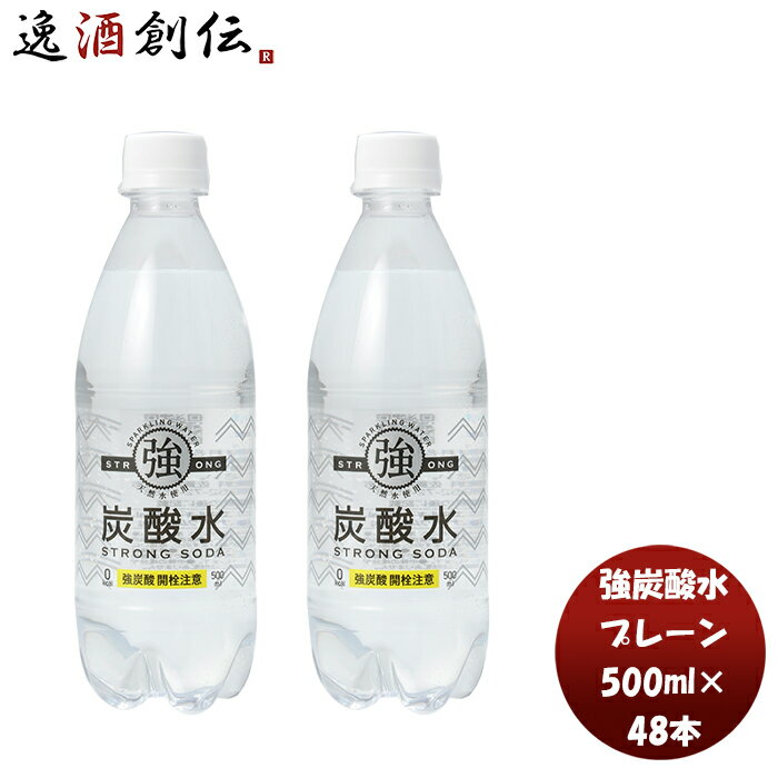 父の日 友桝 強炭酸水 500ml PET 500ml × 2ケース / 48本 本州送料無料 四国は+200円、九州・北海道は+500円、沖縄は+3000円ご注文時に加算炭酸水 プレーン 人気 刺激 割り材 飲料 無添加 料理 健康 美容 アレンジ