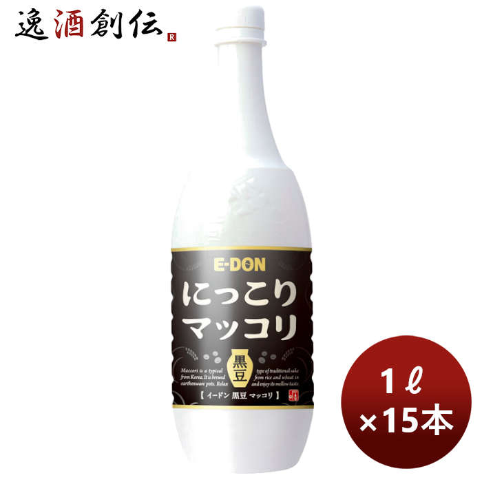 父の日 イードン 二東 マッコリ 黒豆味 ペット 1000ml × 1ケース / 15本 のし・ギフト・サンプル各種対応不可