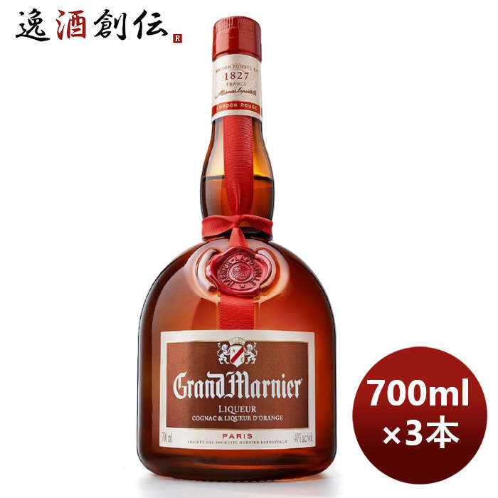 送料について、四国は別途200円、九州・北海道は別途500円、沖縄・離島は別途3000円 商品名 リキュール グラン マルニエ コルドン ルージュ 700ml 3本 正規輸入品 メーカー CT SPIRITS JAPAN 株式会社 容量/入数 700ml / 3本 Alc度数 40％ 国（産地) フランス 原材料 リキュール 味わい ヘーゼルナッツ, キャラメル, オレンジ 備考 商品説明 1827年、ジャン・パティスト・ラポストールによる蒸留所設立、1880年に、5年以上熟成させたコニャックに自社畑で厳選したカリブ海諸島産のビターオレンジのアロマをブレンドしたリキュールを考案、パリっ子達に人気を博した、輸出高No.1のフランス産プレミアムリキュールです。トップにはオレンジピールやフローラルな香りがし、さらに樽熟成からウッディーな香りも感じます。味わいはオレンジマーマレード、砂糖漬けされたドライオレンジ、ヘーゼルナッツ、ミルクキャラメルの味。ストレートやロングドリンク、カクテル、またお菓子の風味づけにも使用されています。 ご用途 【父の日】【夏祭り】【お祭り】【縁日】【暑中見舞い】【お盆】【敬老の日】【ハロウィン】【七五三】【クリスマス】【お年玉】【お年賀】【バレンタイン】【ひな祭り】【ホワイトデー】【卒園・卒業】【入園・入学】【イースター】【送別会】【歓迎会】【謝恩会】【花見】【引越し】【新生活】【帰省】【こどもの日】【母の日】【景品】【パーティ】【イベント】【行事】【リフレッシュ】【プレゼント】【ギフト】【お祝い】【お返し】【お礼】【ご挨拶】【土産】【自宅用】【職場用】【誕生日会】【日持ち1週間以上】【1、2名向け】【3人から6人向け】【10名以上向け】 内祝い・お返し・お祝い 出産内祝い 結婚内祝い 新築内祝い 快気祝い 入学内祝い 結納返し 香典返し 引き出物 結婚式 引出物 法事 引出物 お礼 謝礼 御礼 お祝い返し 成人祝い 卒業祝い 結婚祝い 出産祝い 誕生祝い 初節句祝い 入学祝い 就職祝い 新築祝い 開店祝い 移転祝い 退職祝い 還暦祝い 古希祝い 喜寿祝い 米寿祝い 退院祝い 昇進祝い 栄転祝い 叙勲祝い その他ギフト法人向け プレゼント お土産 手土産 プチギフト お見舞 ご挨拶 引越しの挨拶 誕生日 バースデー お取り寄せ 開店祝い 開業祝い 周年記念 記念品 おもたせ 贈答品 挨拶回り 定年退職 転勤 来客 ご来場プレゼント ご成約記念 表彰 お父さん お母さん 兄弟 姉妹 子供 おばあちゃん おじいちゃん 奥さん 彼女 旦那さん 彼氏 友達 仲良し 先生 職場 先輩 後輩 同僚 取引先 お客様 20代 30代 40代 50代 60代 70代 80代 季節のギフトハレの日 1月 お年賀 正月 成人の日2月 節分 旧正月 バレンタインデー3月 ひな祭り ホワイトデー 卒業 卒園 お花見 春休み4月 イースター 入学 就職 入社 新生活 新年度 春の行楽5月 ゴールデンウィーク こどもの日 母の日6月 父の日7月 七夕 お中元 暑中見舞8月 夏休み 残暑見舞い お盆 帰省9月 敬老の日 シルバーウィーク お彼岸10月 孫の日 運動会 学園祭 ブライダル ハロウィン11月 七五三 勤労感謝の日12月 お歳暮 クリスマス 大晦日 冬休み 寒中見舞い