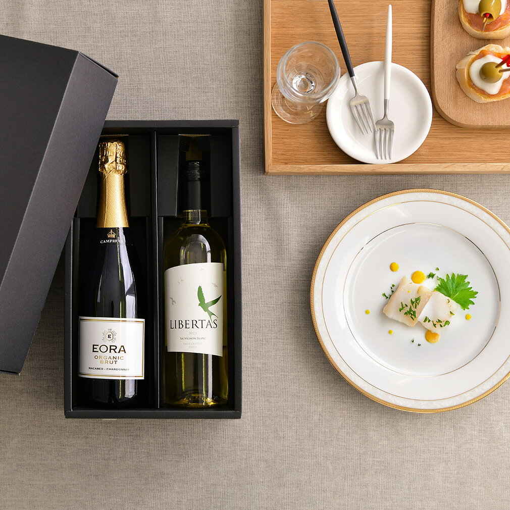 高コスパ！ スパークリングワイン ＆ 白ワイン 2本セット箱入り スペイン チリ お酒 父の日 ギフト issyusouden-10026502 逸酒創伝 楽天市場店 サンプル画像2