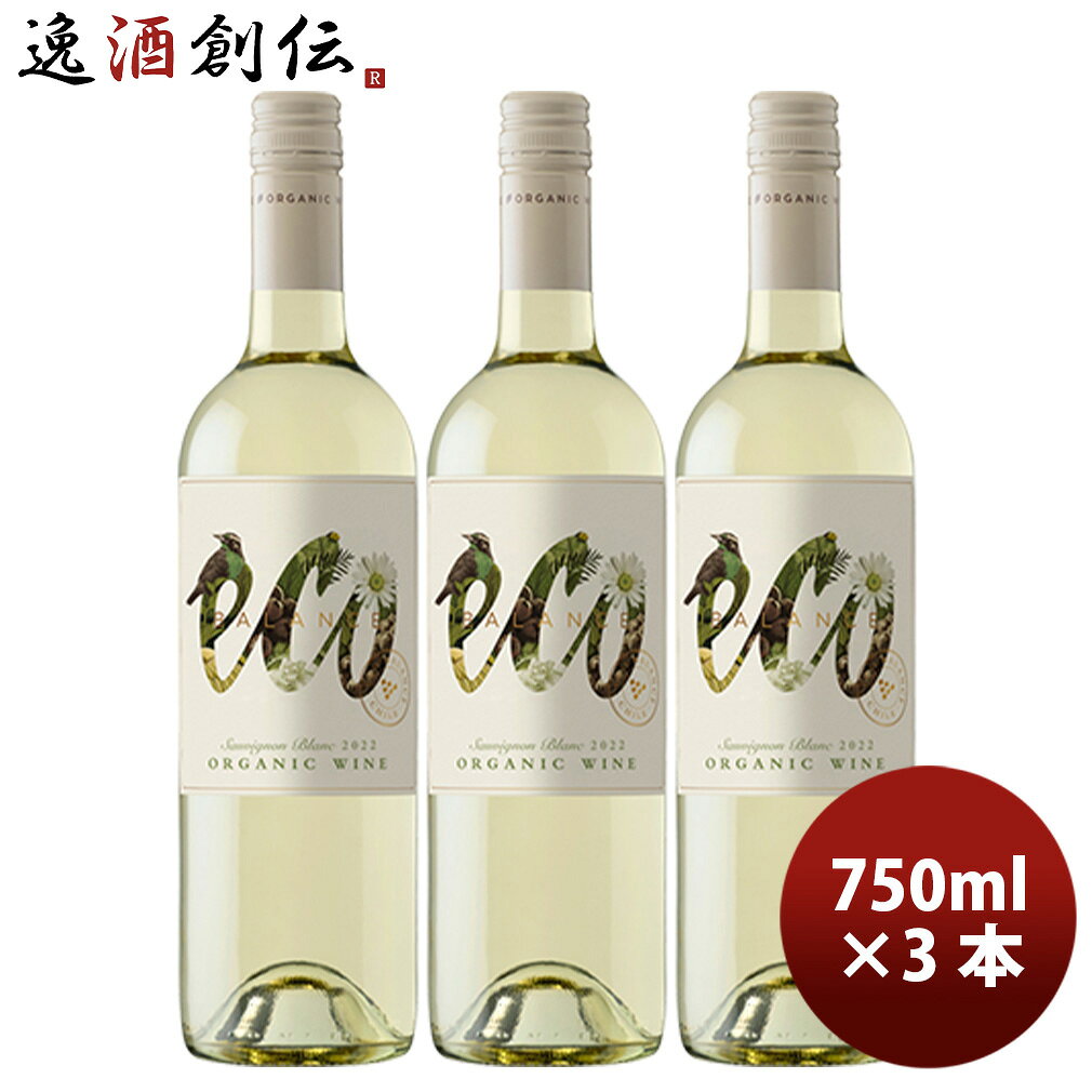 ワイン チリ エコ・バランス オーガニック ソーヴィニヨンブラン ヴァレ・カサブランカ 750ml 3本 白ワイン issyusouden-10030638 逸酒創伝 楽天市場店 パッケージ画像