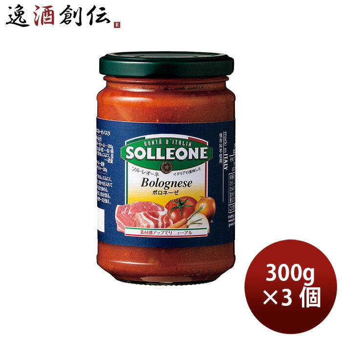 日欧 ソル・レオーネ ボロネーゼソース 300g 3個 パスタソース イタリアン スパゲティー のし・ギフト対応不可
