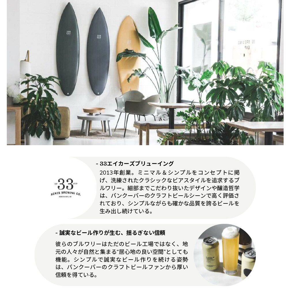 ビール カナダ 33ACRES BREWING 33エイカーズ 3種12本 飲み比べセット 缶 クラフトビール 330ml お酒 敬老の日 お祝い プレゼント 秋ギフト issyusouden-10024828 逸酒創伝 楽天市場店 サンプル画像2