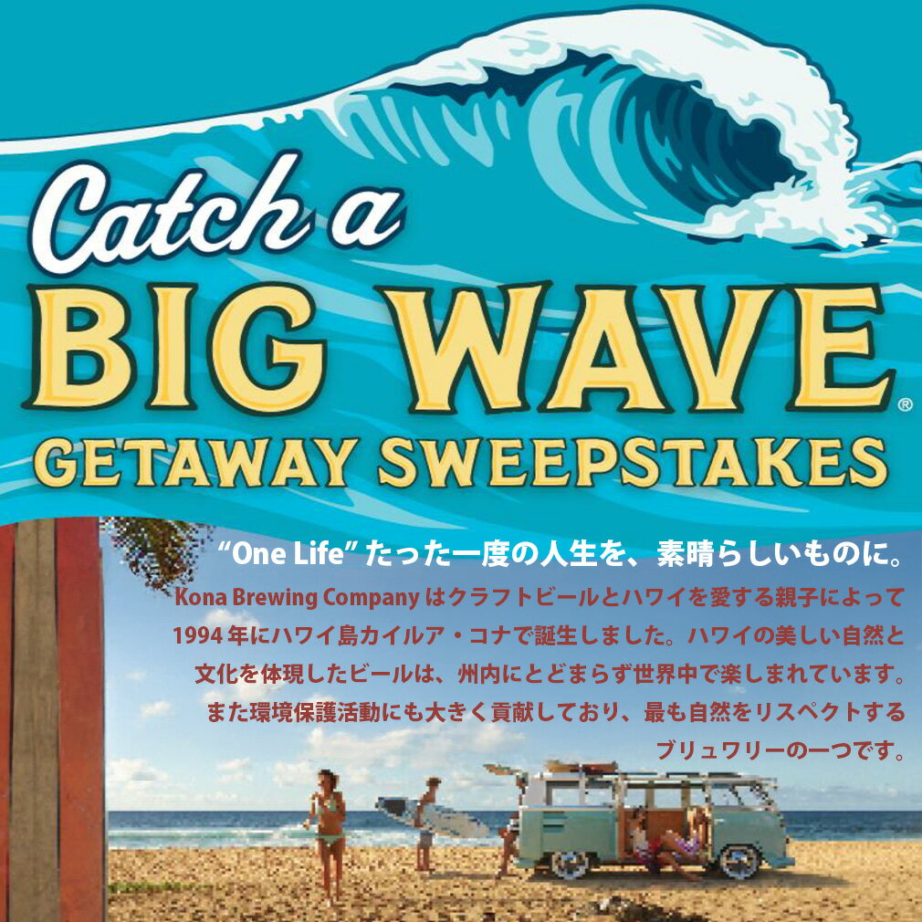 ビール ハワイ KONA BEER コナビール ビッグウェーブ ゴールデンエール 缶 473ml 12本