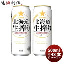 サッポロ 北海道生搾り 6缶パック 500ml缶 × 48本 2ケース 【ケース販売】 本州送料無料 四国は+200円、九州・北海道は+500円、沖縄は+3000円ご注文後に加算 ギフト 父親 誕生日 プレゼント