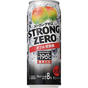 サントリー －196℃ ストロングゼロ〈ダブル完熟梅〉 500ml 24本 (1ケース) 本州送料無料 四国は+200円、九州・北海道は+500円、沖縄は+3000円ご注文後に加算 ギフト 父親 誕生日 プレゼント