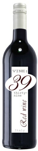 イタリア V.d.T 39 thirty-nine 赤 750ml ギフト 父親 誕生日 プレゼント