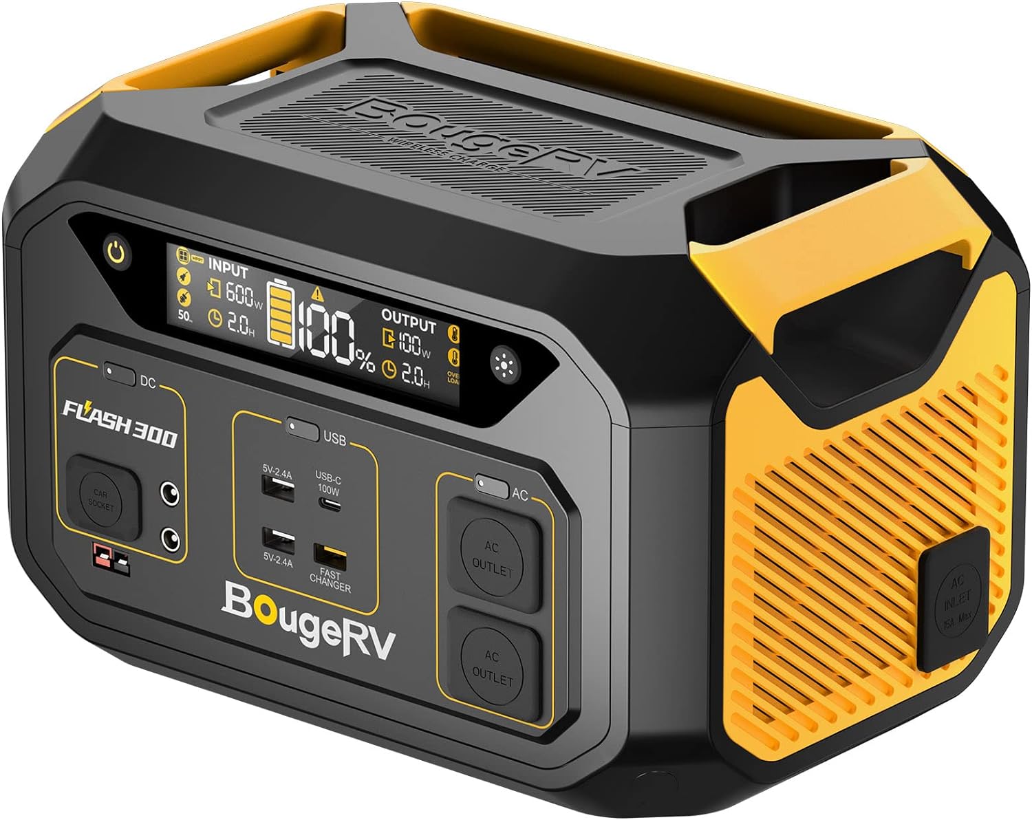 BougeRV ݡ֥Ÿ Flash 300к 600W PVбۡڵ®30ʬ090ۡڥ磻쥹ŵǽۥݡ֥Хåƥ꡼ 79200mAh/286Wh 600W(ִֺ1200W)   LED饤դ 顼б
