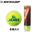 《クーポン対象》DUNLOP　セントジェームス　4球入りボトル　STJAMESE4DOZ　ダンロップ　硬式　テニスボール