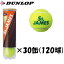 《10％OFFクーポン対象》《送料無料》DUNLOP　セントジェームス　4球入り　(120球)(15ボトル×2箱)　STJAMESE4DOZ　ダンロップ　硬式　テニスボール