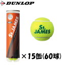 《送料無料》DUNLOP セントジェームス 4球入り (60球)(15ボトル×1箱) STJAMESE4DOZ ダンロップ 硬式 テニスボール