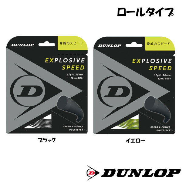 《送料無料》DUNLOP エクスプロッシブ・スピード DST12021 ロールガット ダンロップ 硬式テニス ストリング