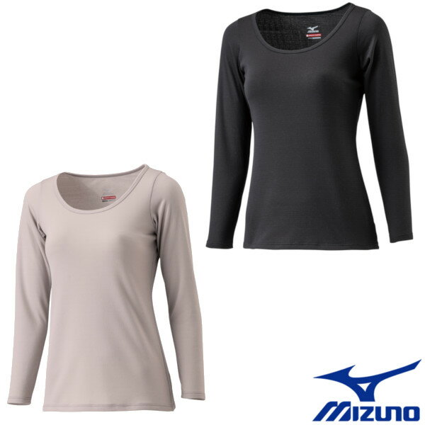 MIZUNO　レディース　ブレスサーモアンダーウエア　薄手　ラウンドネック　9分袖シャツ　C2JAA811　ミズノ　アンダーウェア