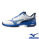 《送料無料》MIZUNO ウエーブエクシード5 WIDE OC 61GB2313 ミズノ ユニセックス テニスシューズ 砂入り人工芝・クレーコート用