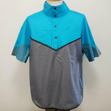 NIKE ナイキ 半袖 シャツ、ブラウス Shirt, Blouse 826855-407 Kim Jones コラボ ウィンドランナー ランニングウェア ハーフスナップボタン ナイロンシャツ NIKE LAB【USED】【古着】【中古】10028479