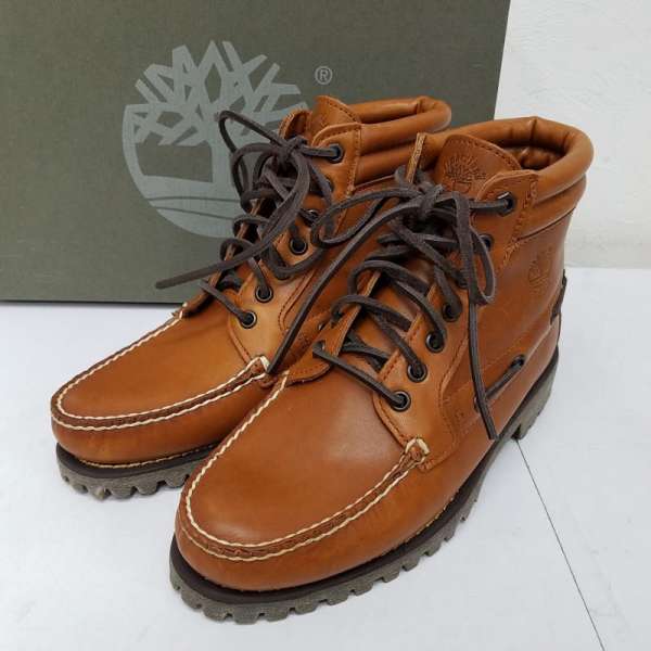 Timberland ティンバーランド ショートブーツ ブーツ Boots Short Boots A12YX AUTHENTICS 7 EYE CHUKKA オーセンティックス セブン チェッカ レザーブーツ 箱付き【USED】【古着】【中古】10032927のサムネイル