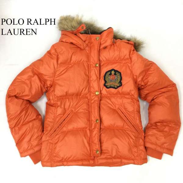 POLO RALPH LAUREN ポロラルフローレン ダウンジャケット ジャケット、上着 Jacket polo ralph lauren ポロ ラルフ ローレン ダウン ジャケット フード オレンジ【USED】【古着】【中古】10040836