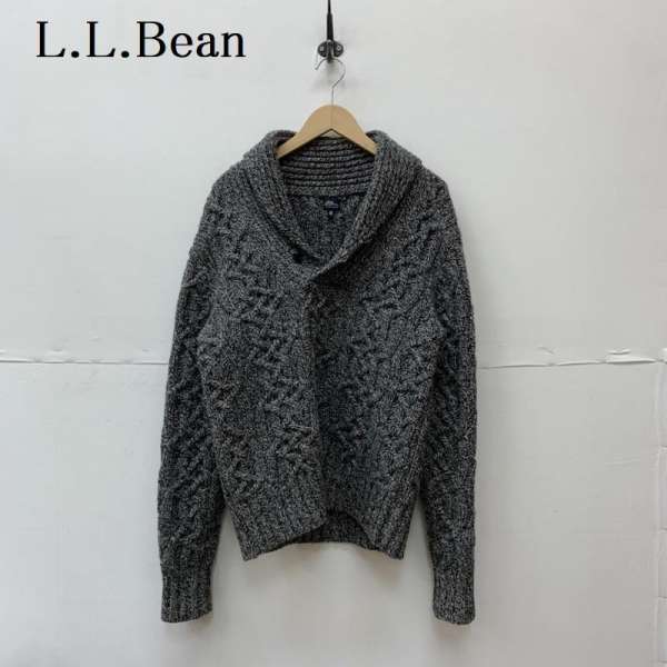 L.L.Bean エルエルビーン 長袖 ニット、セーター Knit, Sweater ショールカラー ケーブル ニット セーター【USED】【古着】【中古】10042336