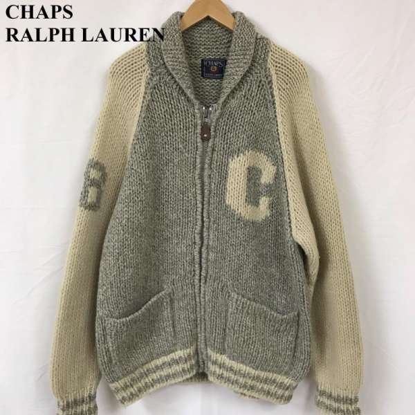 CHAPSRALPHLAUREN チャップスラルフローレン 長袖 ニット、セーター Knit, Sweater カウチン ショールカラー ニット ジップアップ カーディガン 日登美【USED】【古着】【中古】10044606