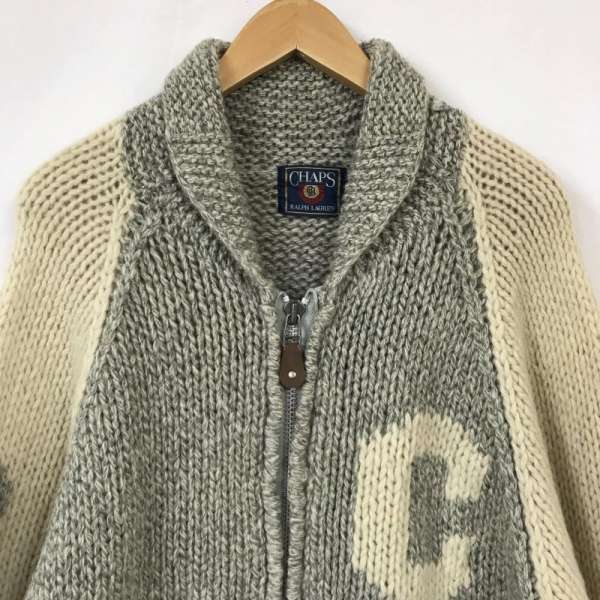 CHAPSRALPHLAUREN チャップスラルフローレン 長袖 ニット、セーター Knit, Sweater カウチン ショールカラー ニット ジップアップ カーディガン 日登美【USED】【古着】【中古】10044606