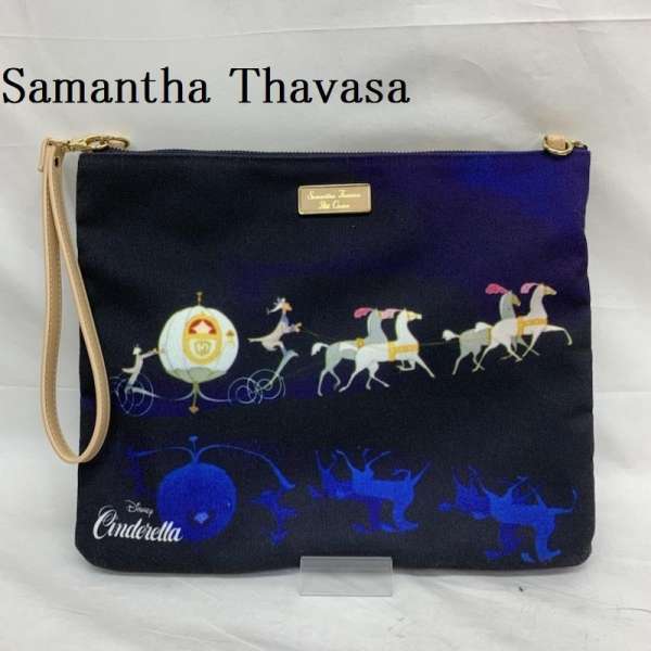 Samantha Thavasa Petit Choice サマンサタバサ プチチョイス クラッチバッグ、パーティバッグ クラッチバッグ、パーティバッグ Clutch Bag, Party Bag ディズニーシンデレラ 2WAYバッグ クラッチバッグ ショルダーバッグ ゴールド金具【USED】【古着】【中古】10045007