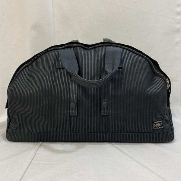 PORTER ポーター ボストンバッグ ボストンバッグ Traveling Bag 吉田カバン/DRAWINGドローイング/ボストンバッグ/ストライプ/撥水加工/ブラック【USED】【古着】【中古】10045393