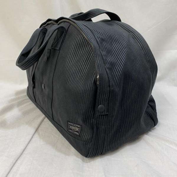 PORTER ポーター ボストンバッグ ボストンバッグ Traveling Bag 吉田カバン/DRAWINGドローイング/ボストンバッグ/ストライプ/撥水加工/ブラック【USED】【古着】【中古】10045393