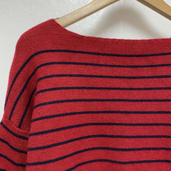 niko and... ニコアンド 長袖 ニット、セーター Knit, Sweater スポンディ ボーダー プルオーバー モチモチ 772992【USED】【古着】【中古】10046001