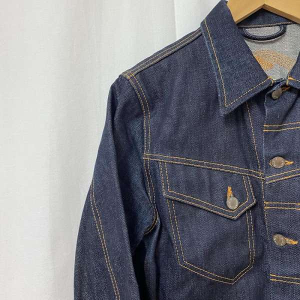 格安超激安 Nudie Jeans ヌーディージーンズ ジャンパー、ブルゾン ジャケット、上着 Jacket デニムジャケット / オレンジステッチ / 濃紺 / NJ3171 / インディゴ / MADE IN ITALY / S10047289:ドンドンダウンIS 得価特価
