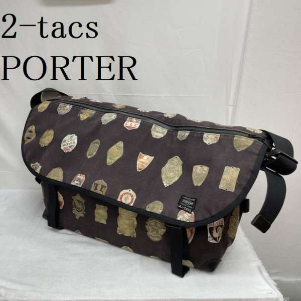 PORTER ポーター メッセンジャーバッグ メッセンジャーバッグ Messenger Bag, Crossbody Bag 2-tacs メッセンジャー バッグ for B印 ヨシダ コラボ 大容量【USED】【古着】【中古】10051251