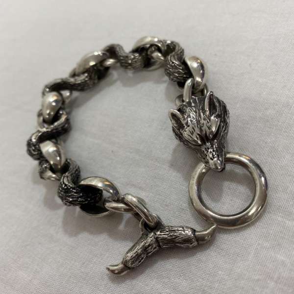 USED 古着 ブレスレット、バングル アクセサリー Accessory Bracelet, Bangle シルバージュエリー / silver / ウルフ / ブレスレット / ボリュームチェーン【USED】【古着】【中古】10052588