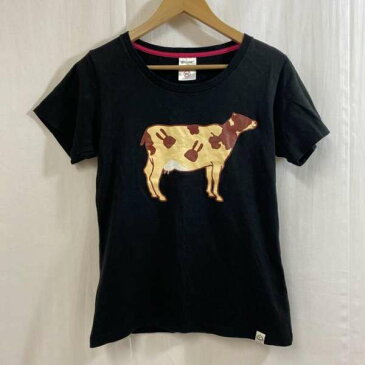 CUNE キューン 半袖 Tシャツ T Shirt 牛 COW Tシャツ プリントTシャツ ブラック M【USED】【古着】【中古】10052982