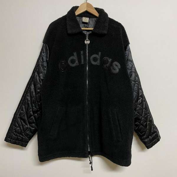 adidas originals アディダスオリジナルス ジャケット、ブレザー ジャケット、上着 Jacket adidas AA-6114 デサント製 刺繡ロゴ スリーライン ボア切替キルティングジャケット L−O【USED】【古着】【中古】10054039