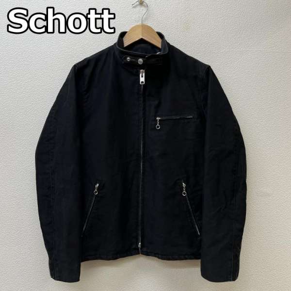 schott ショット ジャンパー、ブルゾン ジャケット、上着 Jacket 114-13-0124 シップス別注 レザーベルト コットン シングルライダース【USED】【古着】【中古】10055791