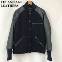 USED 古着 レザージャケット ジャケット 上着 Jacket VIN AND AGE LEATHERS HEADWAYZ CO.LTD カウハイド ファラオ ジャケット レザー Thinsulate【USED】【古着】【中古】10057209