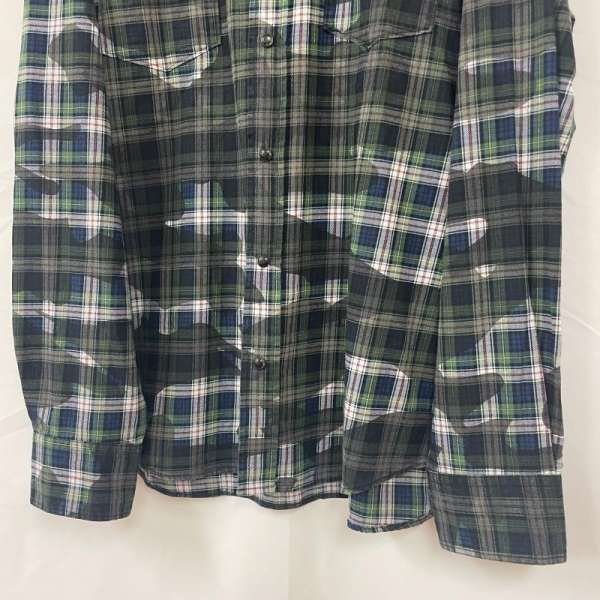 HYDROGEN ハイドロゲン 長袖 シャツ、ブラウス Shirt, Blouse 三喜商事 イタリア製 カモフラ 迷彩【USED】【古着】【中古】10058498