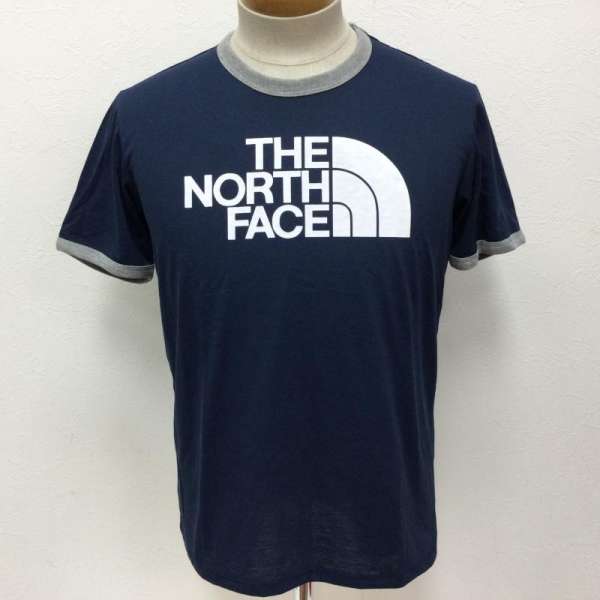 THE NORTH FACE ザノースフェイス 半袖 Tシャツ T Shirt NT81570 RINGER TEE 襟・袖口切替 ロゴプリント 半袖Tシャツ タグ付 609【USED】【古着】【中古】10058606