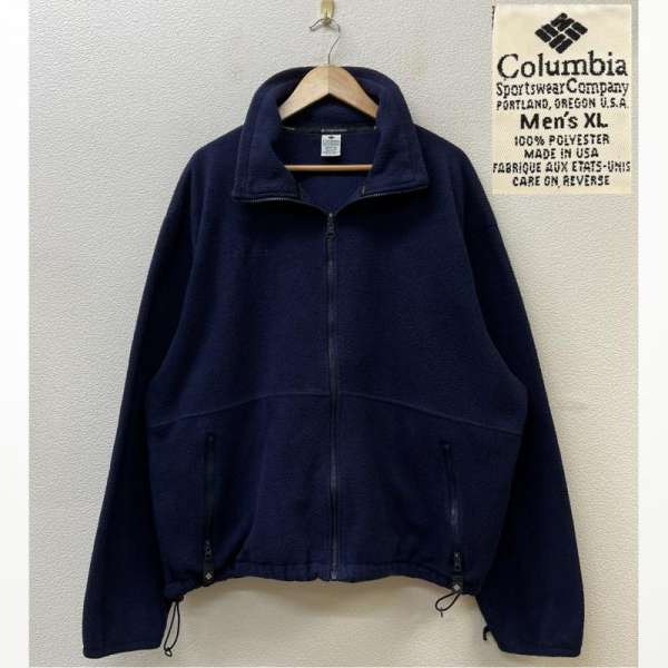 Columbia コロンビア ジャンパー、ブルゾン ジャケット、上着 Jacket 90年代 USA製 白タグ スタンドカラー ジップアップ フリース 615【USED】【古着】【中古】10058915