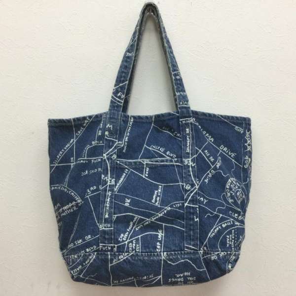 Supreme シュプリーム トートバッグ トートバッグ Tote Bag 19ss Gonz Denim Tote ゴンズ マップ デニム トートバッグ BOX LOGO 609【USED】【古着】【中古】10059948