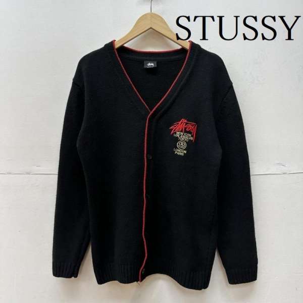 STUSSY ステューシー 長袖 カーディガン Cardigan ロゴ 刺繍 ニット カーディガン【USED】【古着】【中古】10062591のサムネイル