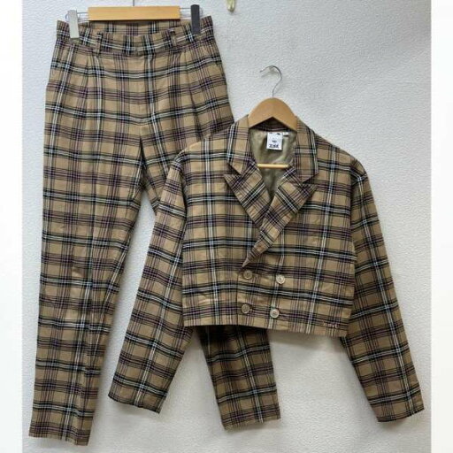 エックスガール チェック柄 ショート丈ジャケット タックパンツ 615 1【USED】【古着】【中古】10078253 エックスガール チェック柄 ショート丈ジャケット タックパンツ 615 1【USED】【古着】【中古】10078253