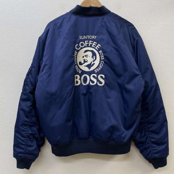 USED 古着 ジャンパー、ブルゾン ジャケット、上着 Jacket BOSS サントリー ボスジャン ナイロン 中綿 ミリタリー MA-1【USED】【古着】【中古】10080059