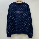 SOPHNET. ソフネット 長袖 トレーナー Sweat, Sweatshirt SOPH-190112 ドット 水玉 ボックスロゴ クルーネック スウェット【USED】【古着】【中古】10080612