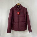 PUMA プーマ ジャンパー、ブルゾン ジャケット、上着 Jacket 585100-18/中綿入りジャンバー/フルジップ/バーガンディー/L【USED】【古着】【中古】10080634