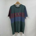 USED/古着 USED古着 半袖 カットソー Cut and Sewn FRANCO VALENTINO 半袖 Tシャツ T Shirt ロゴ ビッグ刺繍 カットソー クルーネック【USED】【古着】【中古】10084570