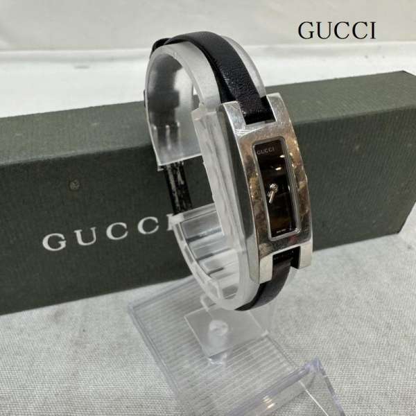 GUCCI グッチ アナログ（クォーツ式） 腕時計 Watch Analog (Quartz) 3900L 革 レザー ベルト 黒文字盤 クオーツ レディース 腕時計【USED】【古着】【中古】10088448